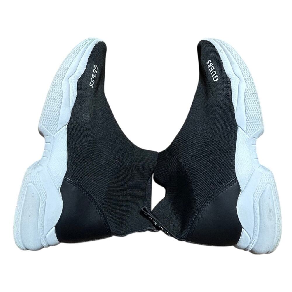 Guess black sock sneakers w/white sole size 8.5 - Picture 6 of 8